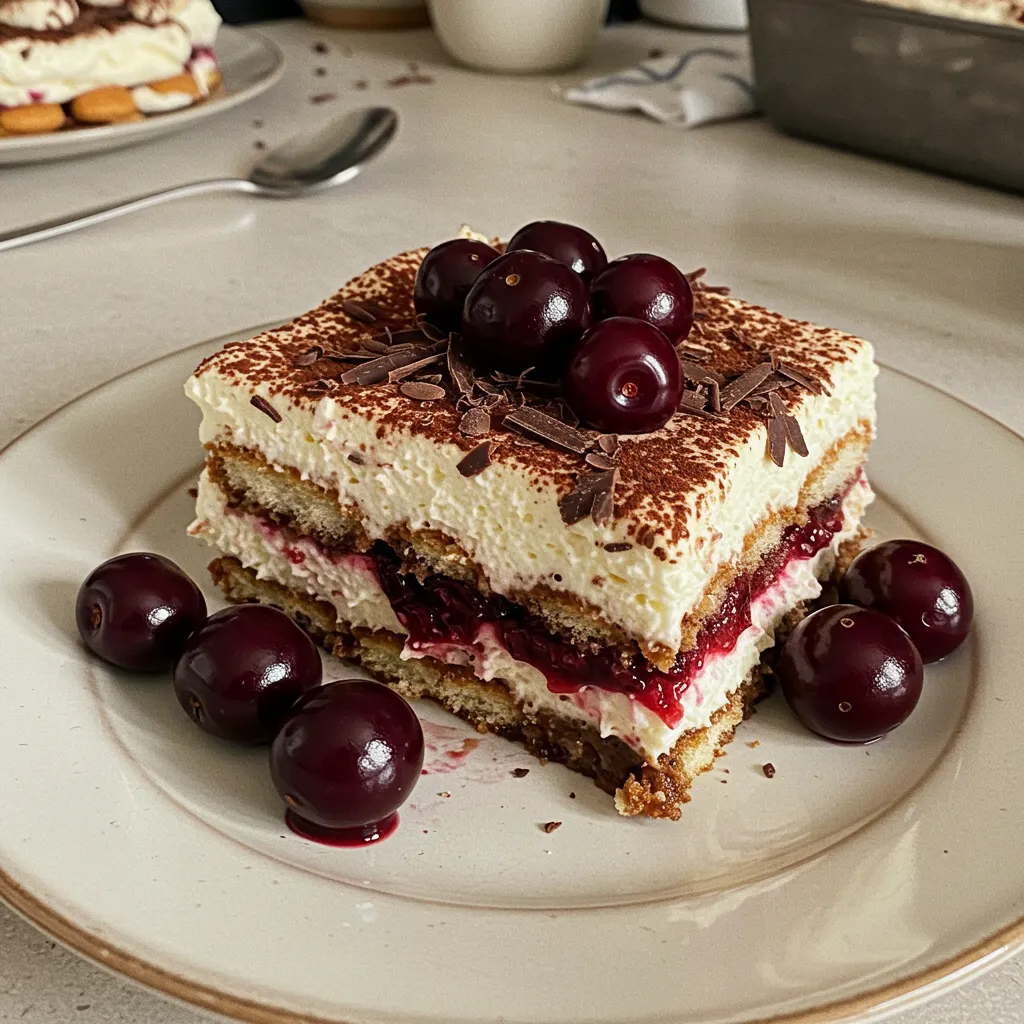 Black Forest Tiramisu: Ultimate Elegant Cherry-Chocolate Italian Dessert Perfection - main view
